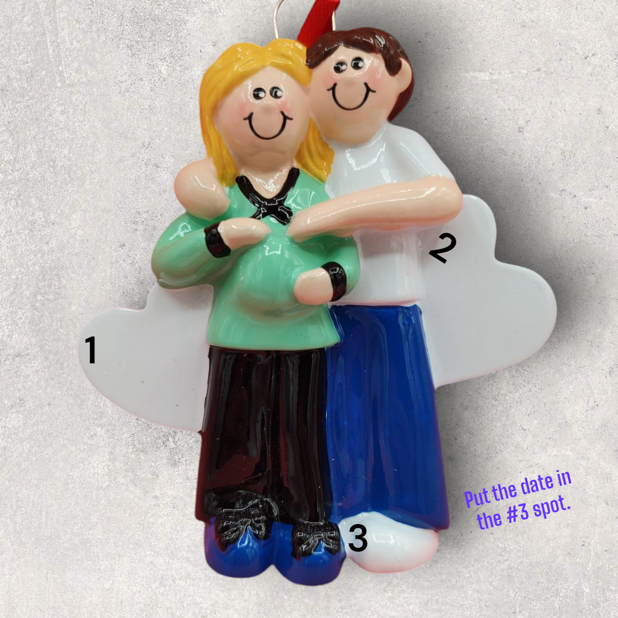 EXPECTING COUPLE Ornament - BLONDE & BRUNETTE
