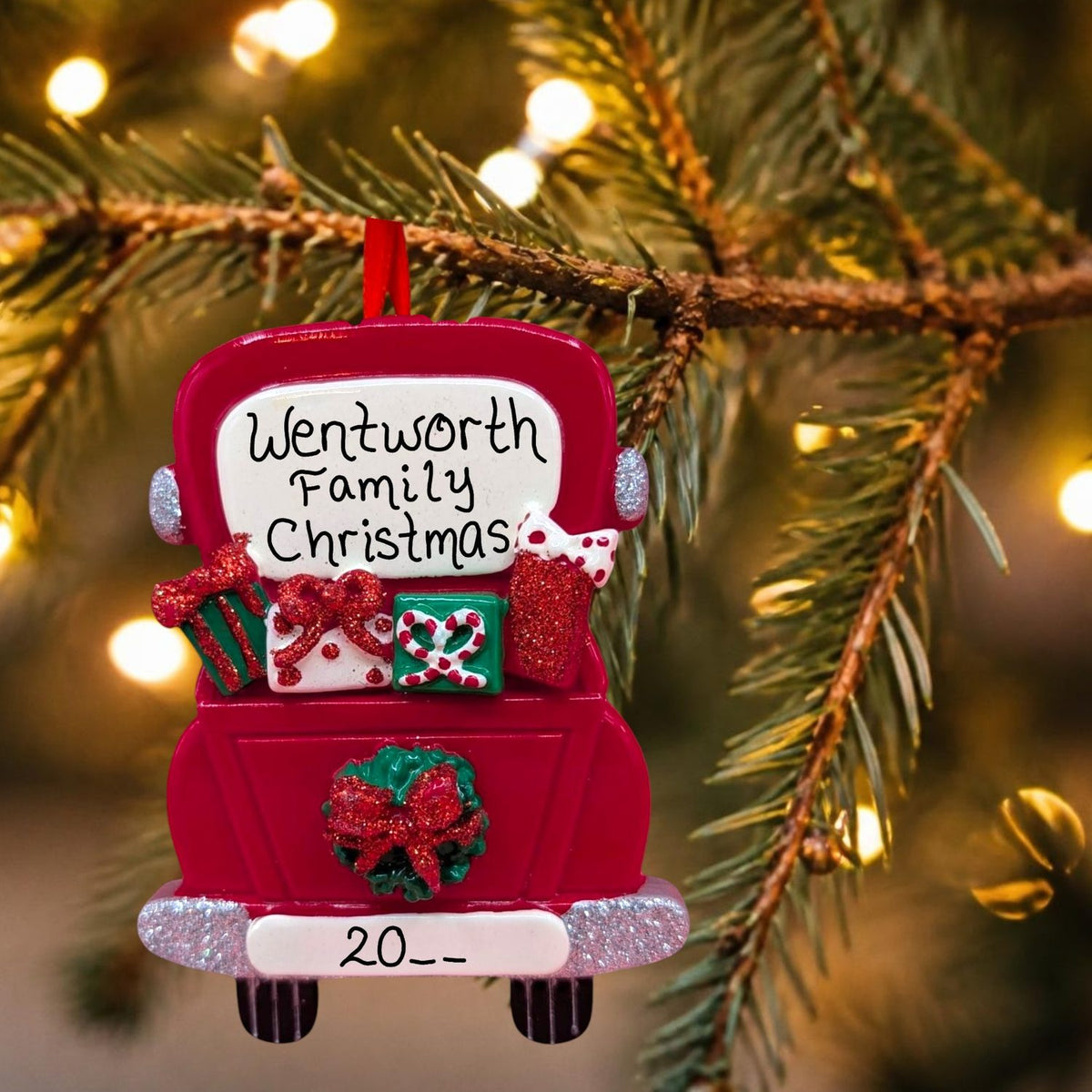 RED CHRISTMAS TRUCK Ornament