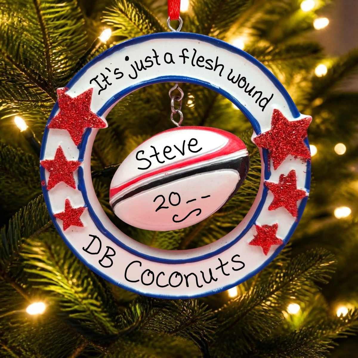 Rugby Ornament - Circle / 3-D Ball