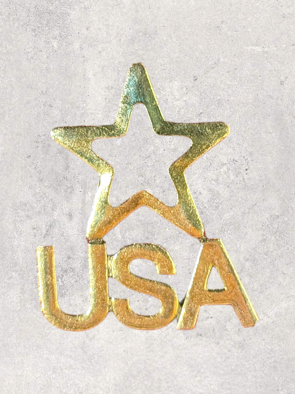 USA STAR CHARM above 3 Bells on Leather Strap