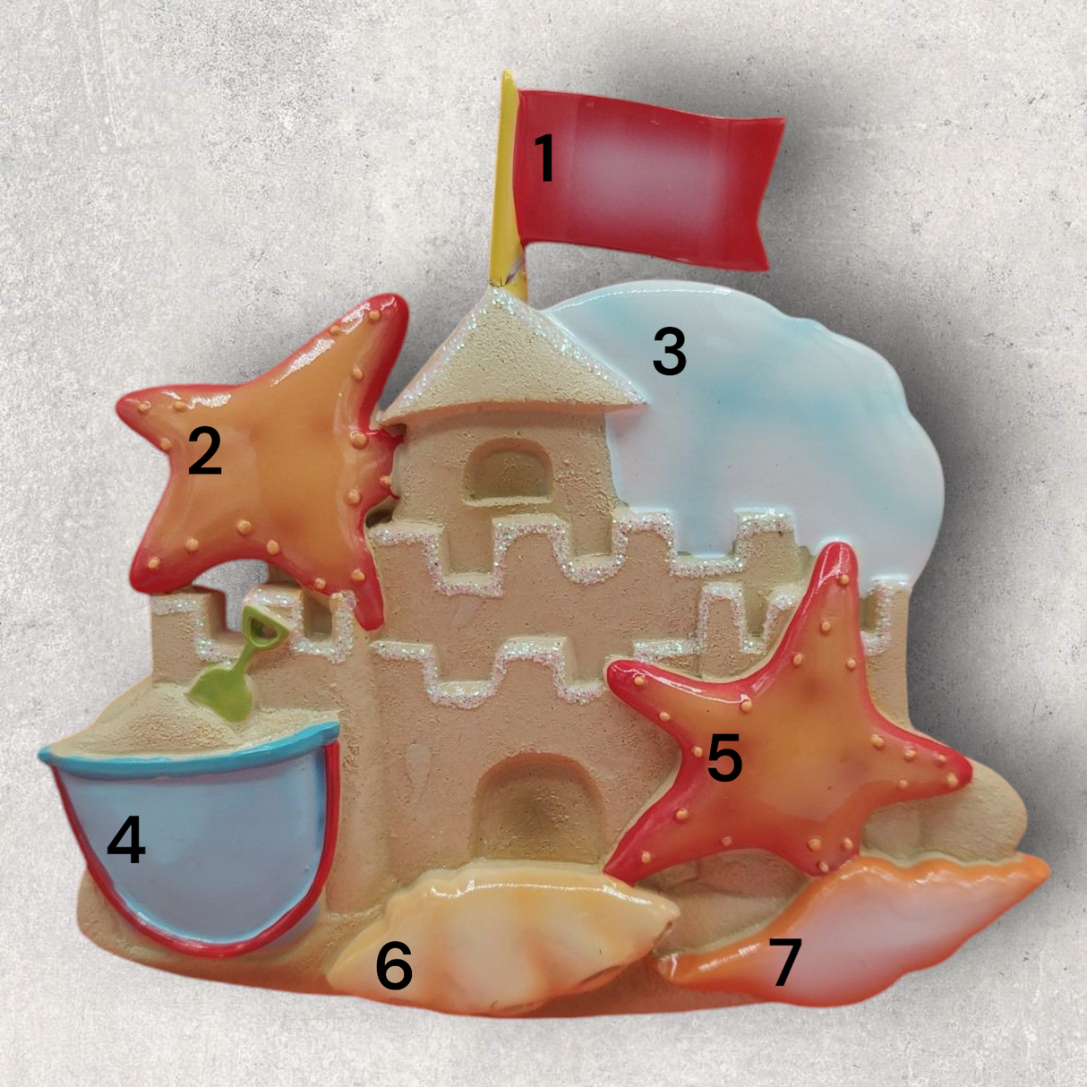 BEACH SAND CASTLE Ornament