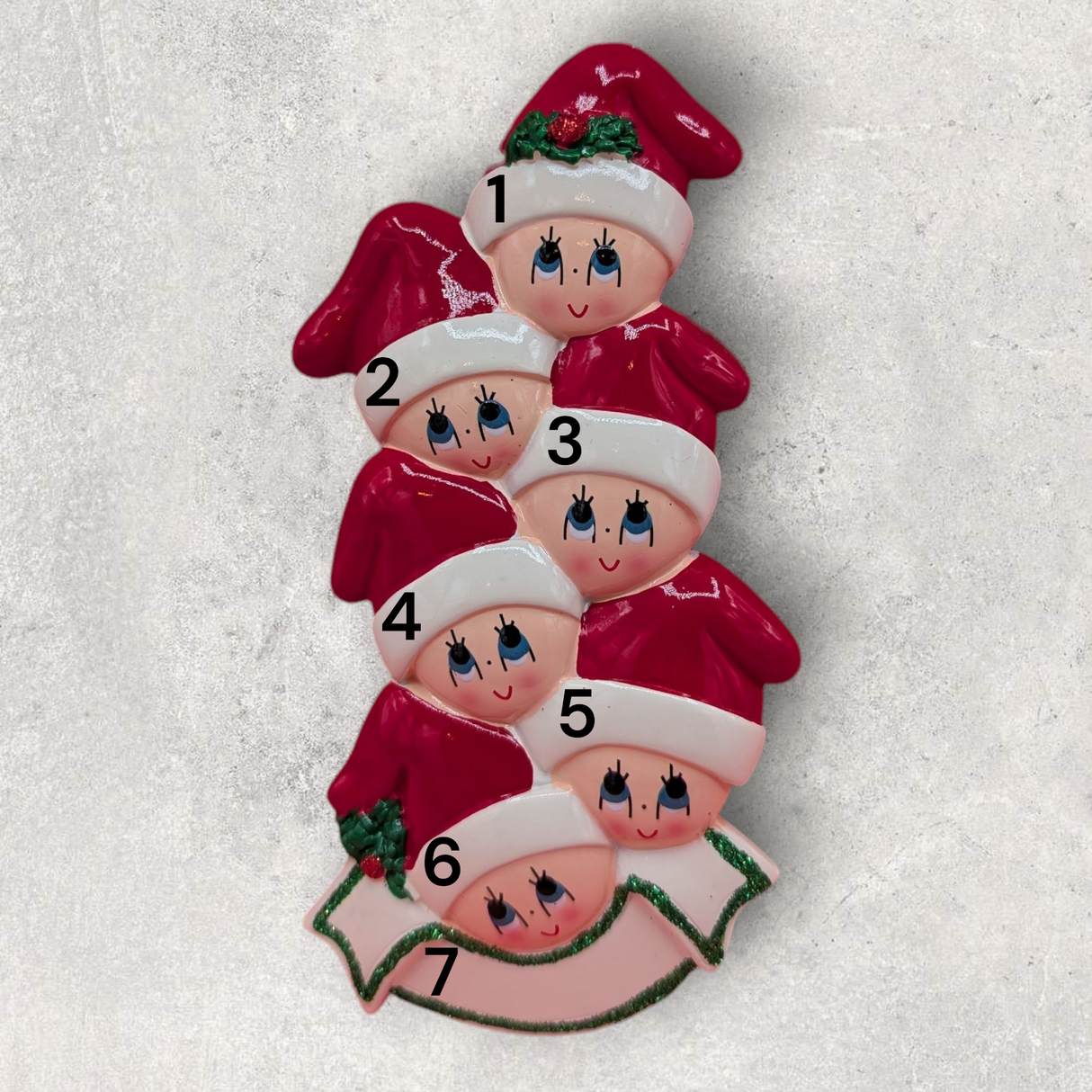 6 in SANTA CAPS Ornament