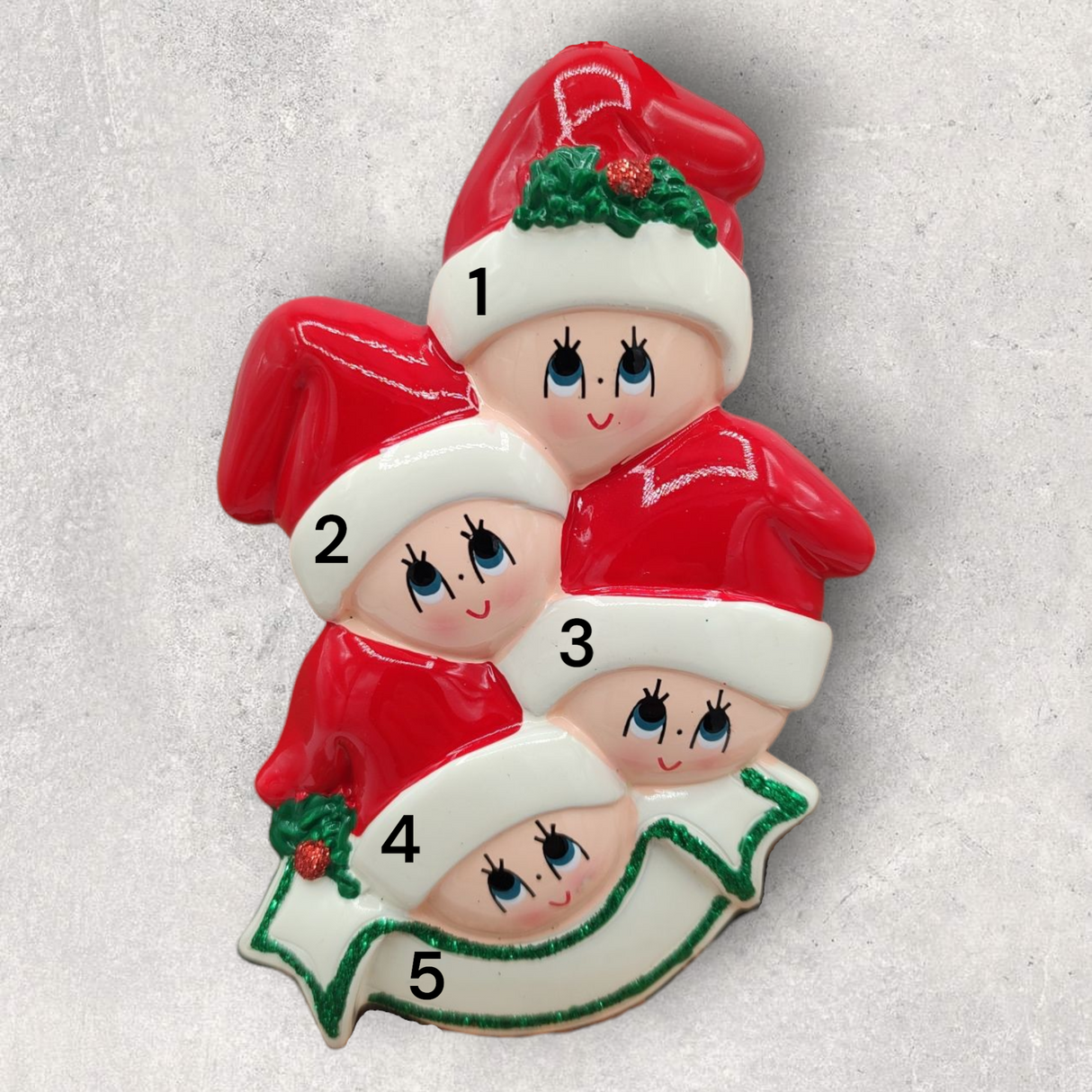 4 in SANTA CAPS Ornament
