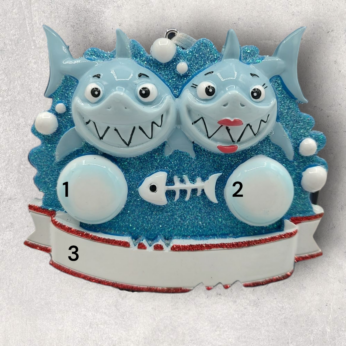 2 SHARKS Ornament