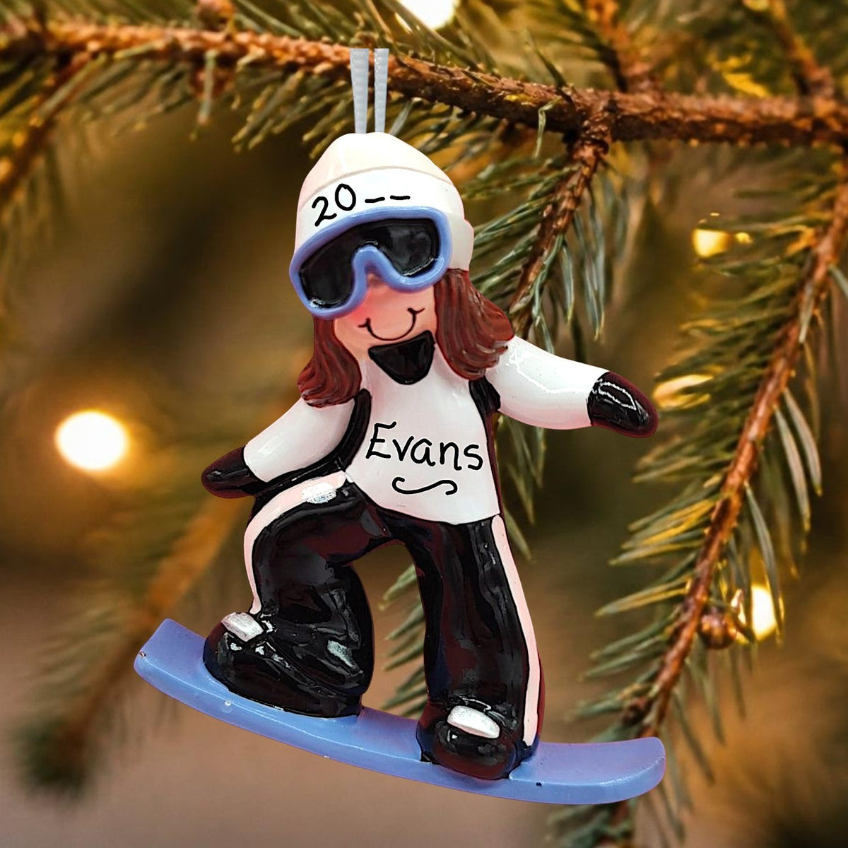 Snowboarding Ornament - Female