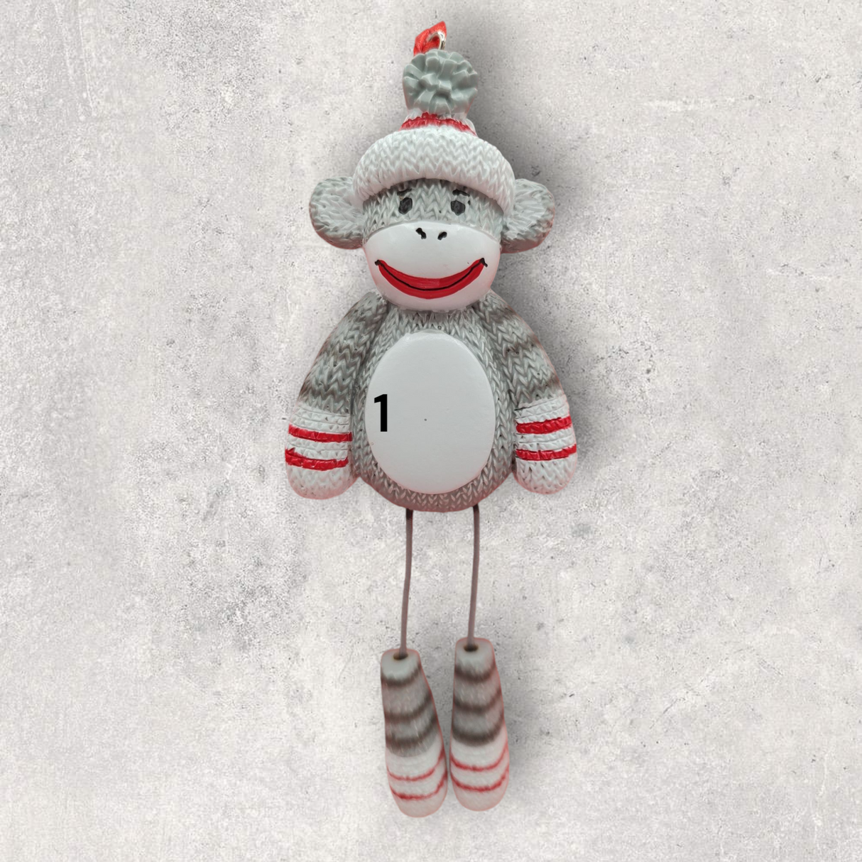 1 SOCK MONKEY FAMILY Ornament