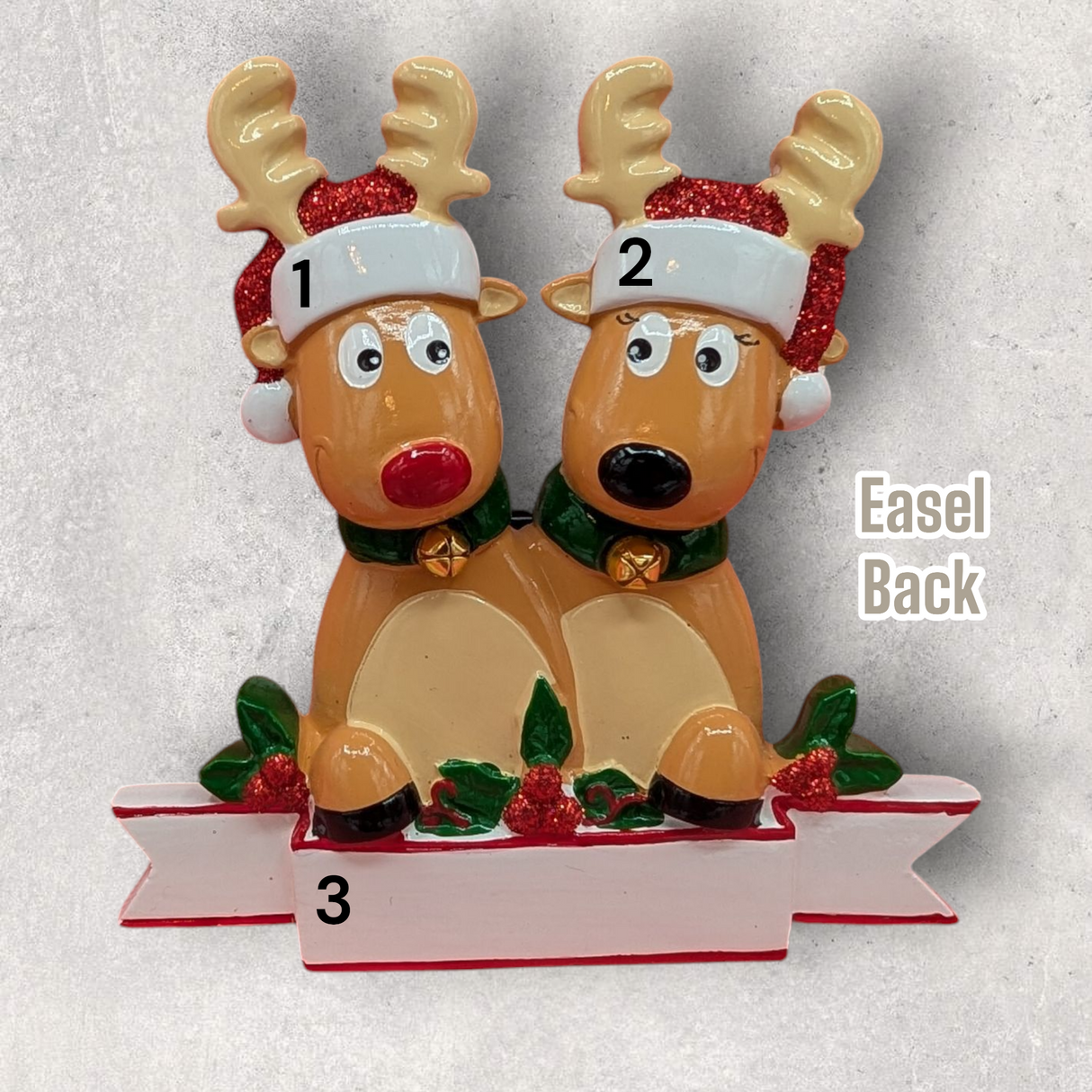 2 REINDEER TABLETOP DECORATION