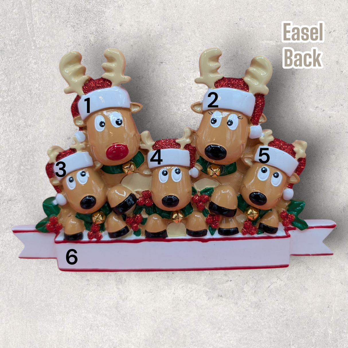 5 REINDEER TABLETOP DECORATION