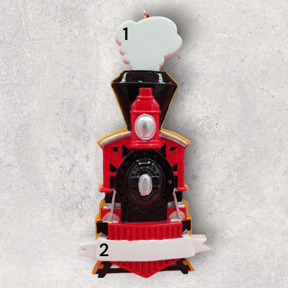 TRAIN Ornament - FRONT VIEW