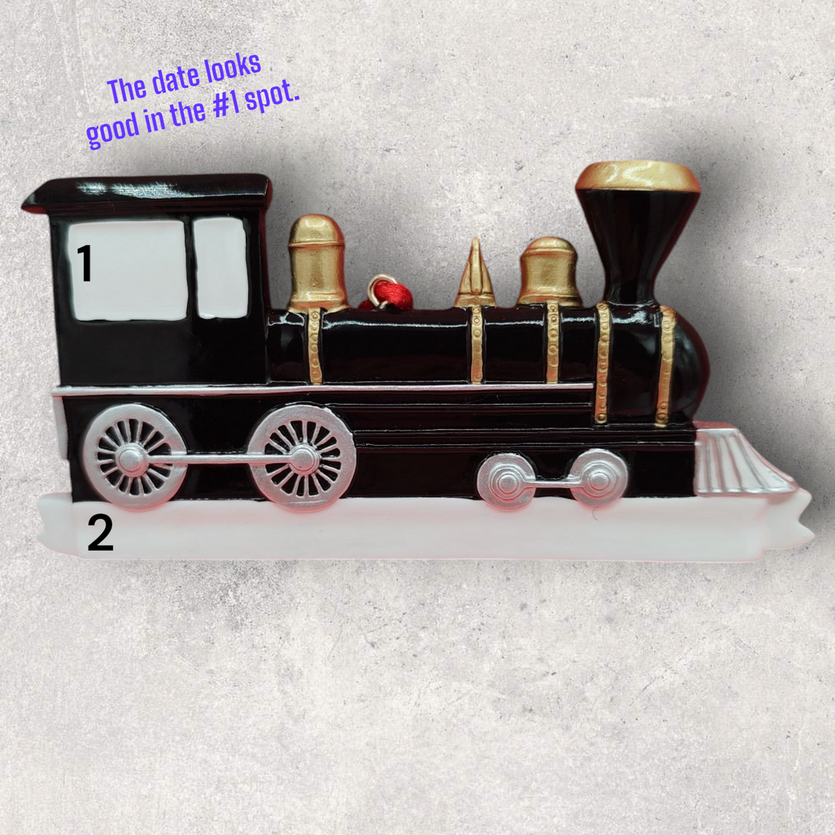 TRAIN Ornament - BLACK LOCOMOTIVE