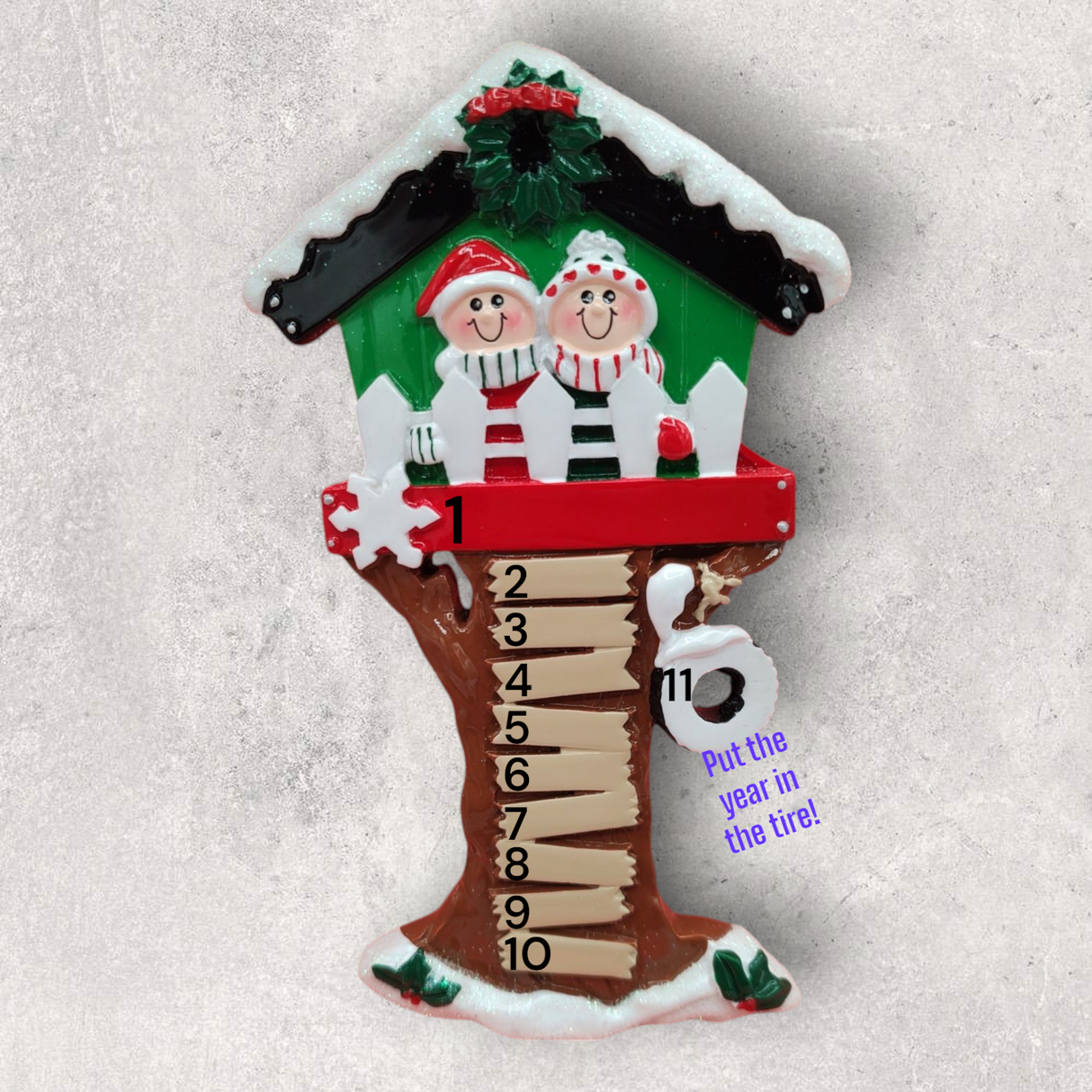 TREE HOUSE Ornament with COUPLE