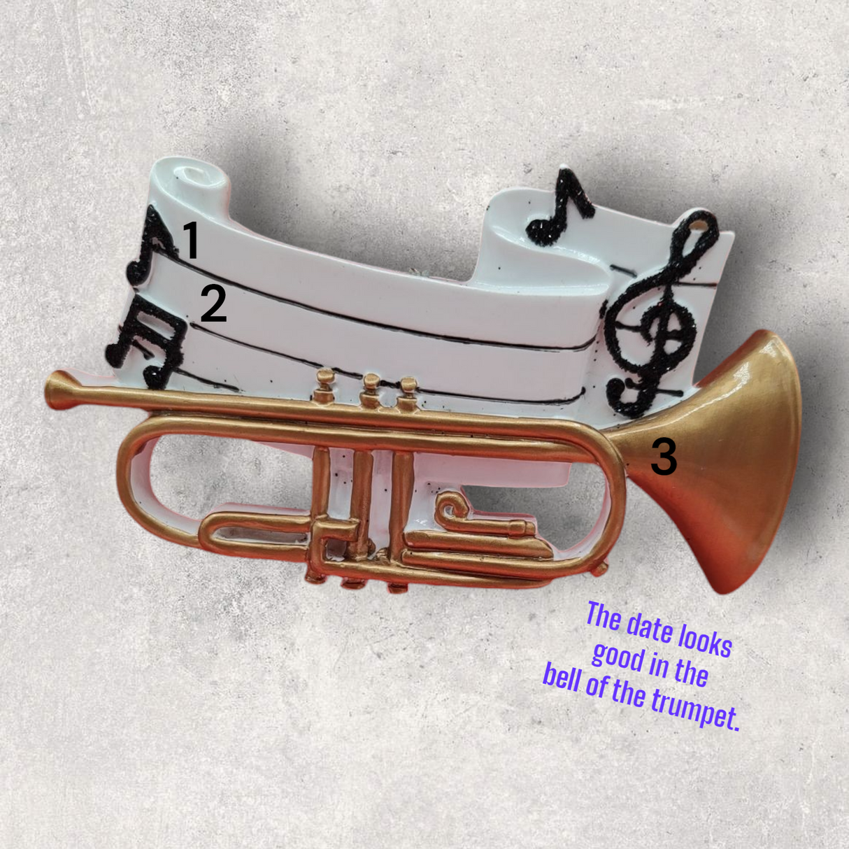 TRUMPET on MUSIC Ornament