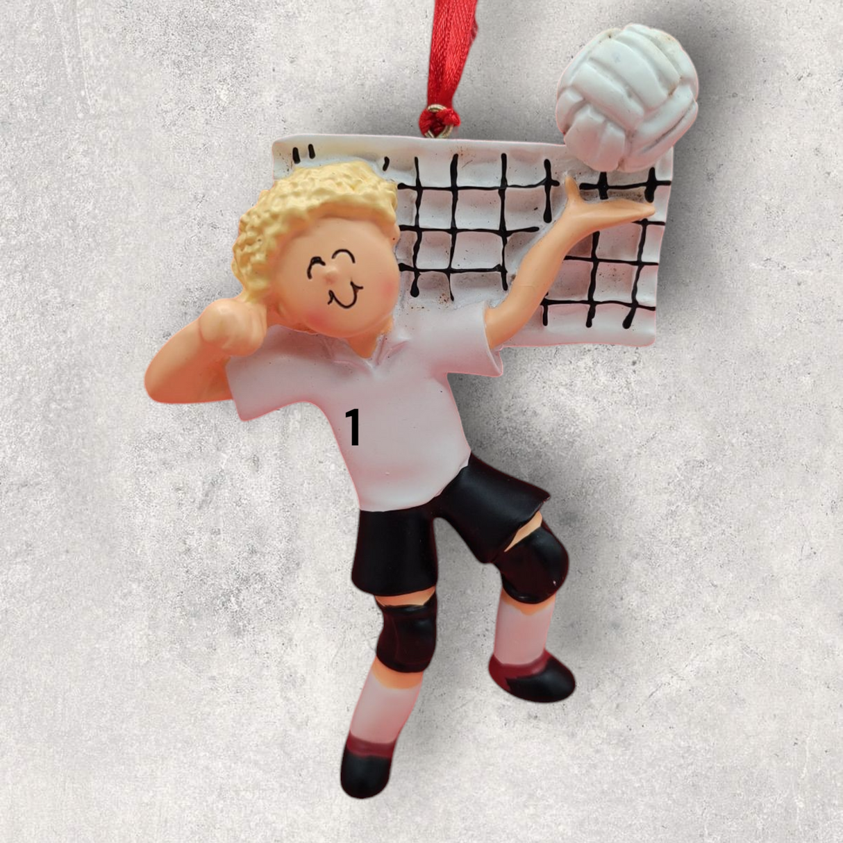 VOLLEYBALL Ornament - MALE BLONDE - NET & BALL