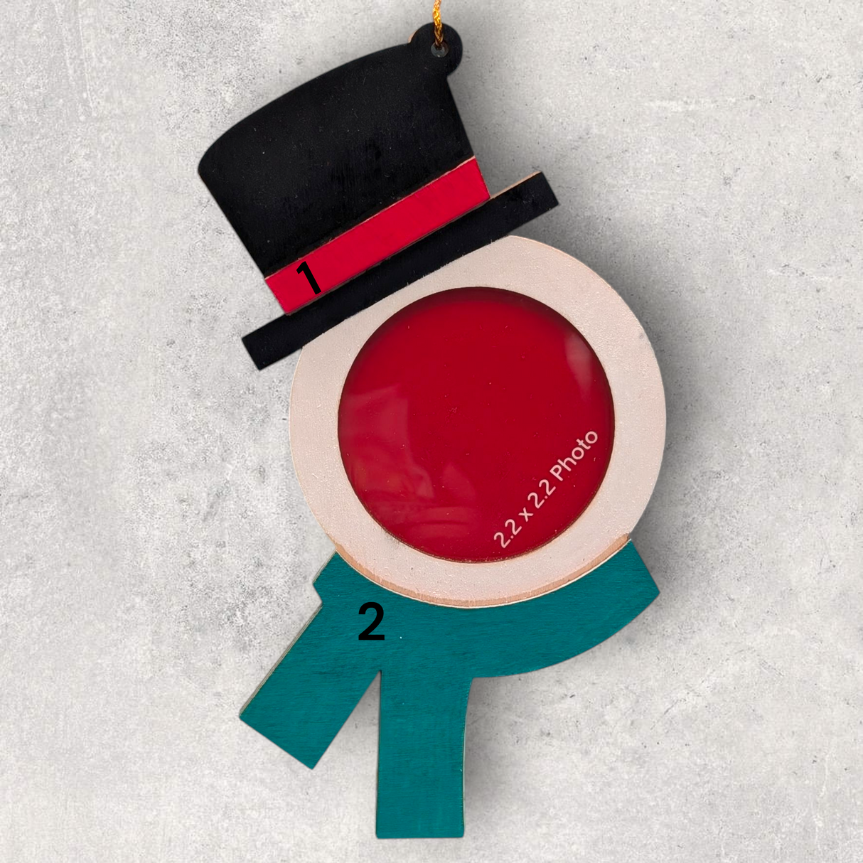 SNOWMAN WOODEN PHOTO FRAME Ornament