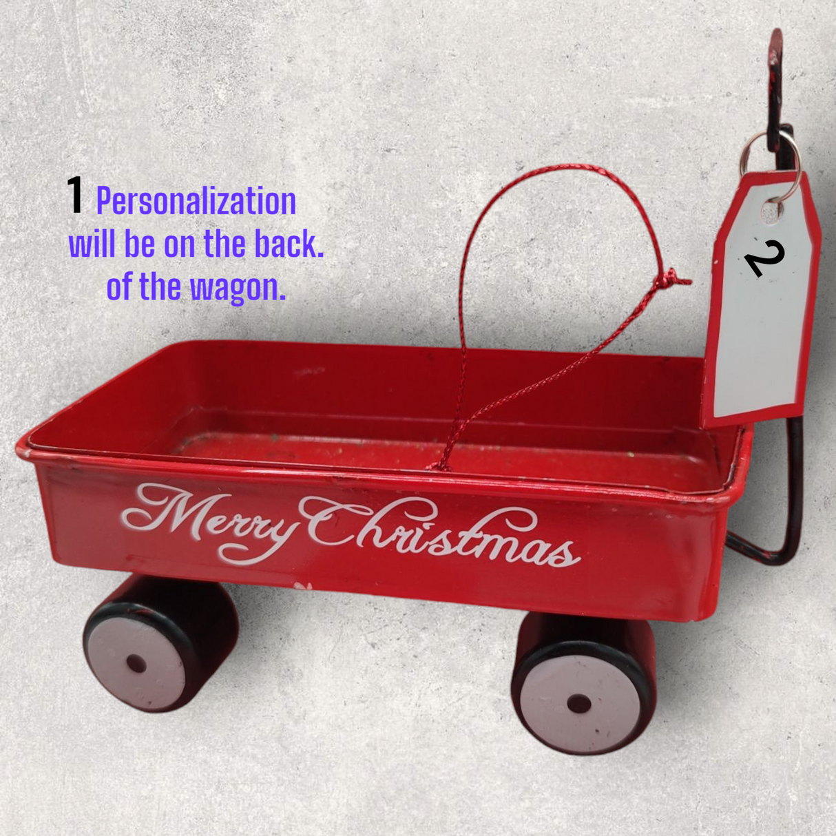RED WAGON Ornament