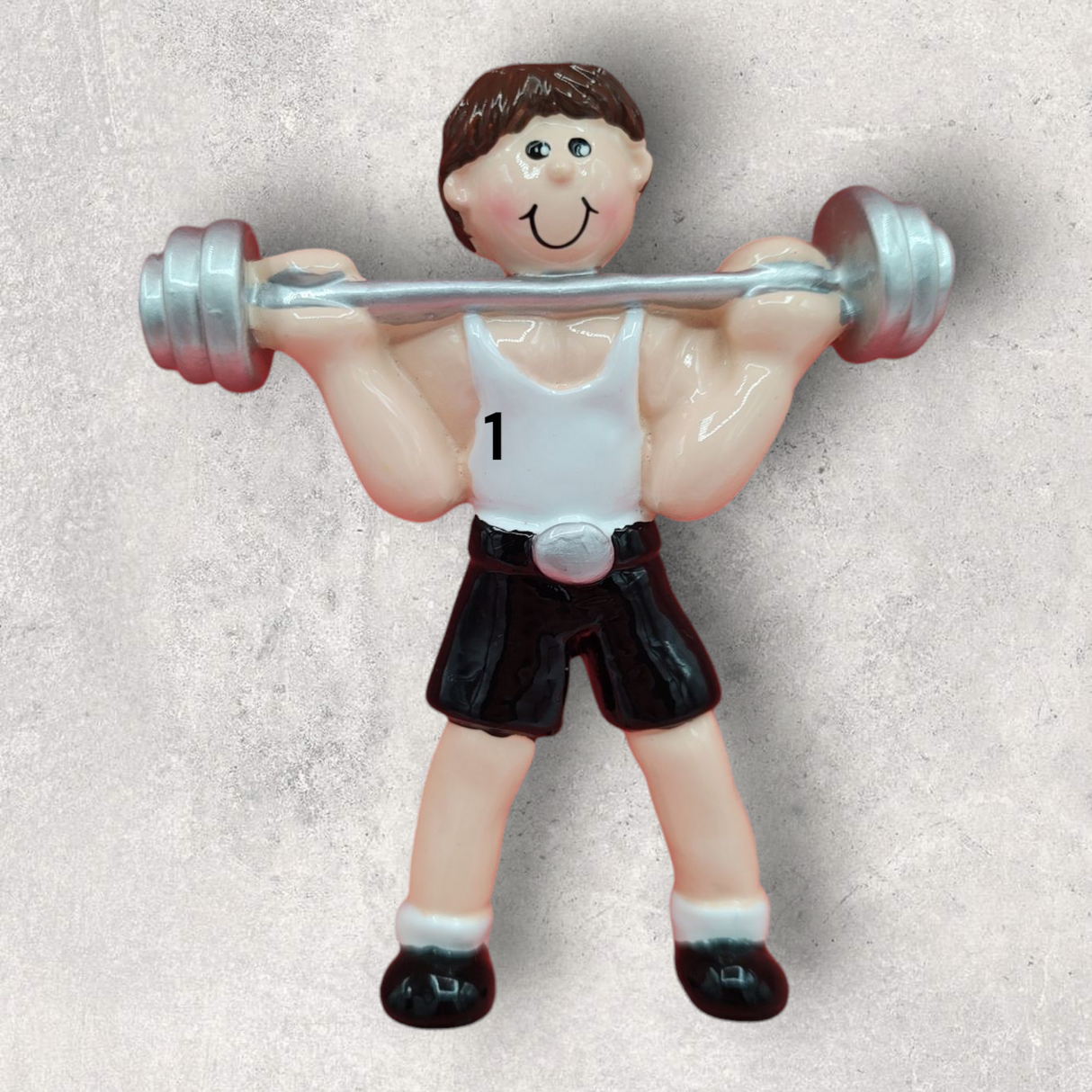 WEIGHTLIFTING Ornament - BRUNETTE - MALE