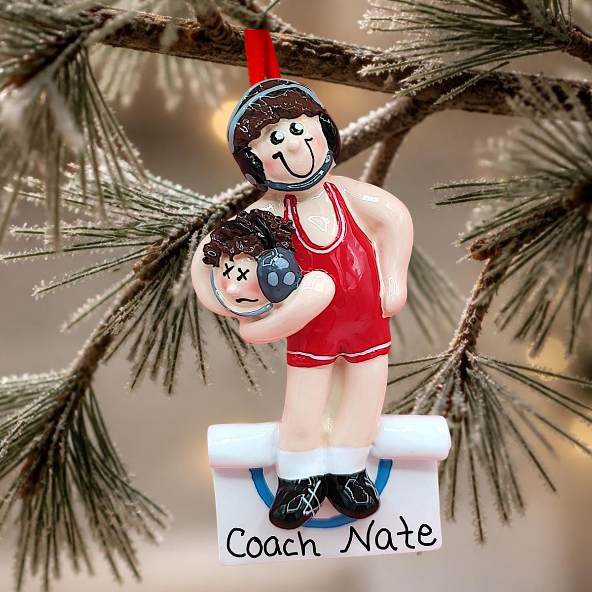Wrestling Ornament - Brunette - Male
