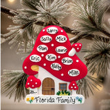 Mushroom House Ornament (10 Names)
