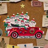 Passengers in Antique Car Ornament (10 Names)