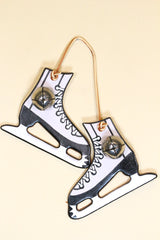 ICE SKATES - Hand-Painted Leather Doorknob Bell