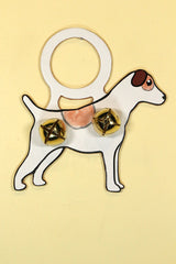 JACK RUSSELL Hand-Painted LEATHER Doorknob Bell -  BROWN & WHITE