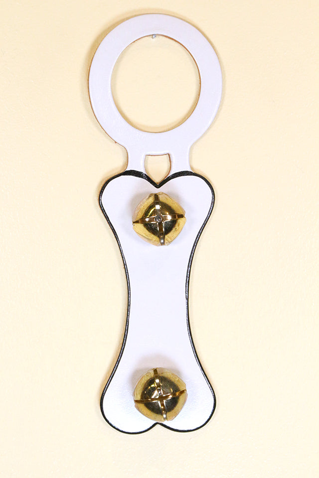 DOG BONE Hand-Painted Leather Doorknob Bell