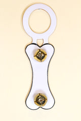 DOG BONE Hand-Painted Leather Doorknob Bell
