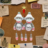 Sock Monkeys Ornament (2 Names)