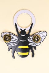 BUMBLEBEE - Hand-Painted LEATHER Doorknob Bell