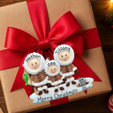 Ice Fishing Family Ornament (3 Names)