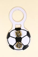 SOCCER Hand-Painted LEATHER Doorknob Bell