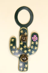 CACTUS - Hand-Painted Leather Doorknob Bell