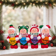 People with Christmas Lights Tabletop Decoration (4 Names)