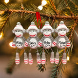 Sock Monkeys Ornament (4 Names)