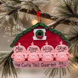 Pigs in Barn Ornament (4 Names)