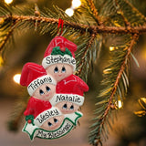 Santa Caps Ornament (4 Names)
