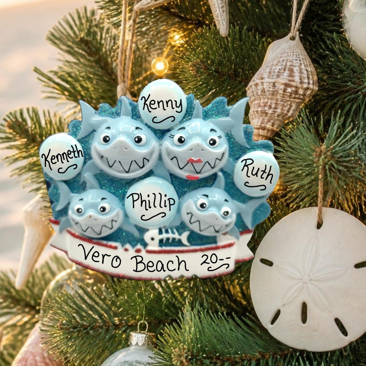 Sharks Ornament (4 Names)