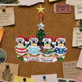 Penguins in Christmas Sweaters Ornament (4 Names)