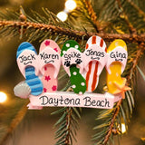 Flip Flops Multi-Colored Ornament (5 Names)