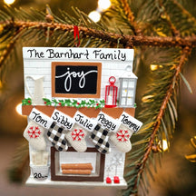 Stockings on Joy Mantel Ornament (5 Names)