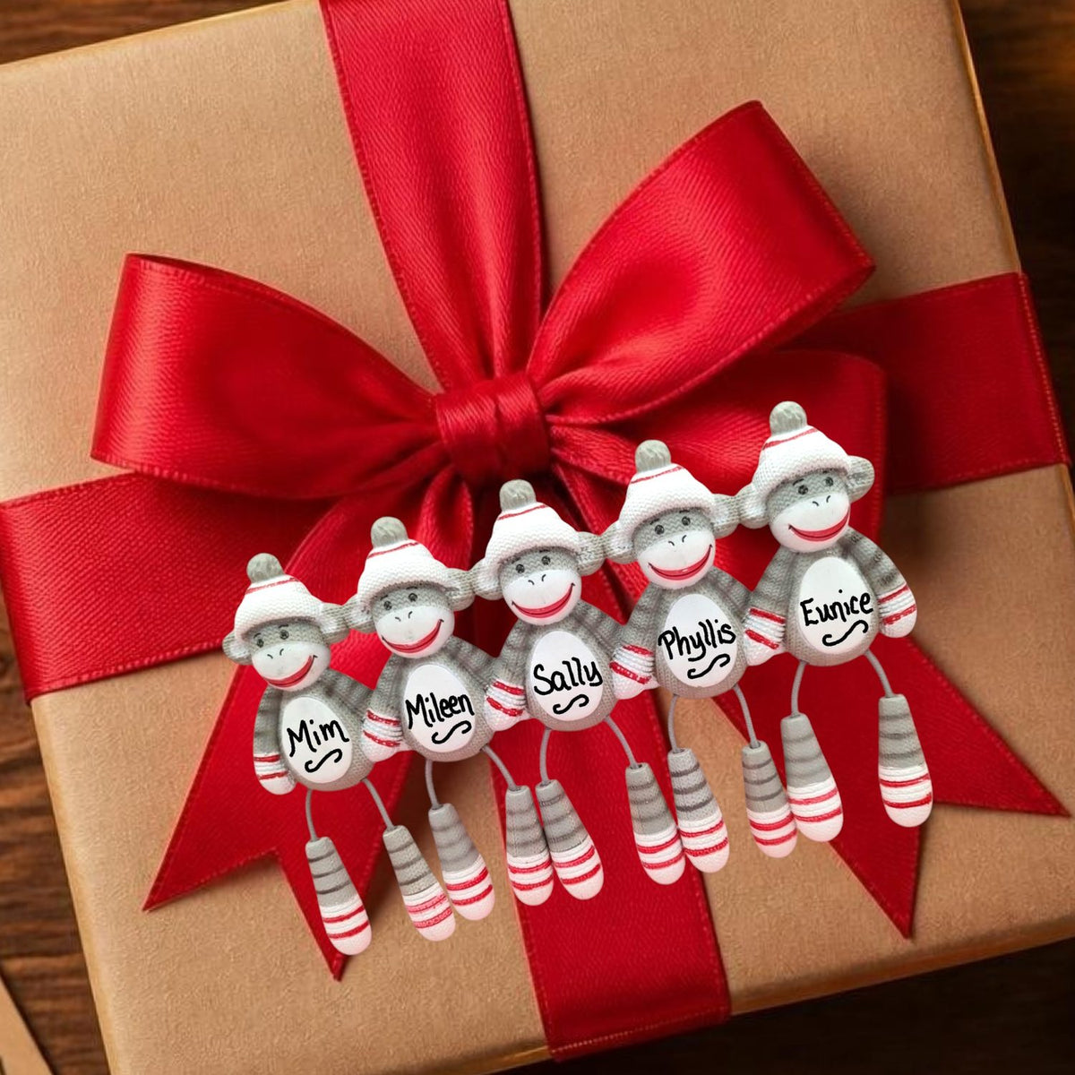 Sock Monkeys Ornament (5 Names)