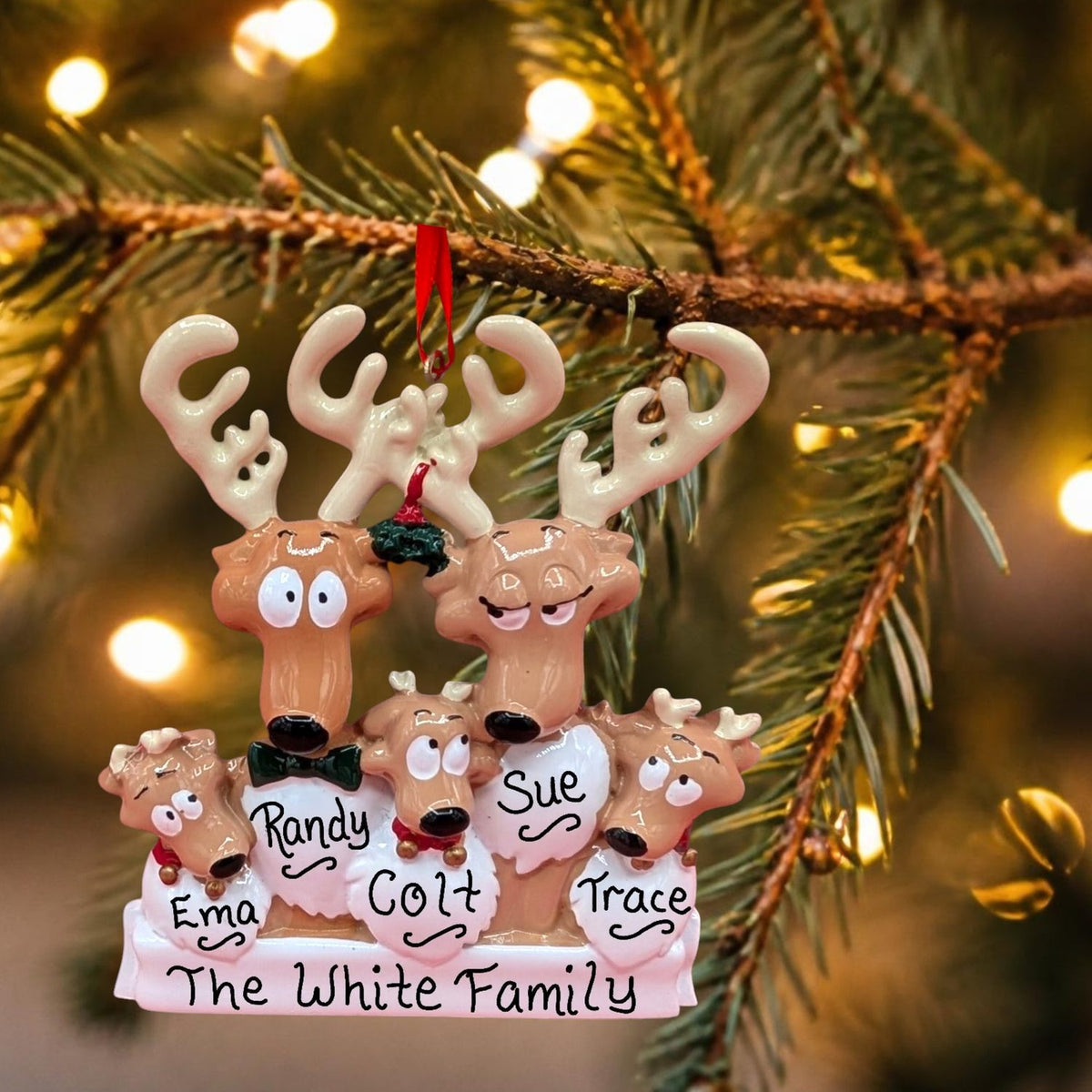 Reindeer Ornament (5 Names)