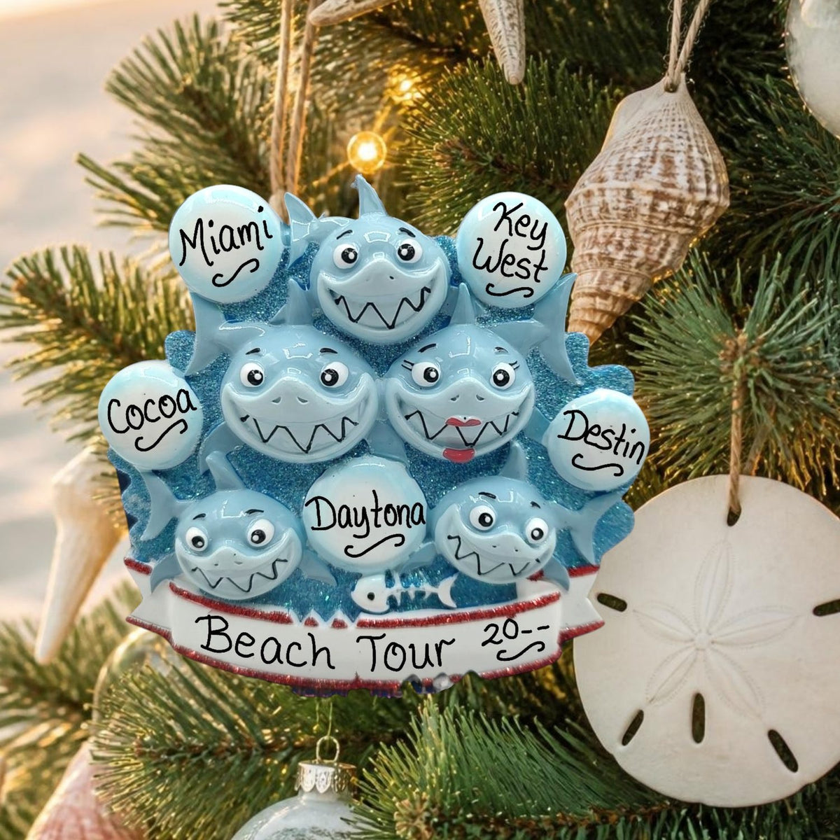 Sharks Ornament (5 Names)