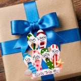 Flip Flops Multi-Colored Ornament (6 Names)