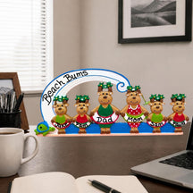 Beach-Loving Reindeer Ornament or Tabletop Decoration (6 Names)