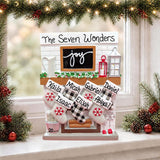 Stockings on "Joy" Mantel Tabletop Decoration (7 Names)