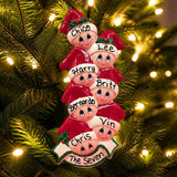 Santa Caps Ornament (7 Names)