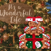 Bears on a Package Ornament (8 Names)