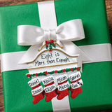Stockings on White Mantel Ornament (8 Names)
