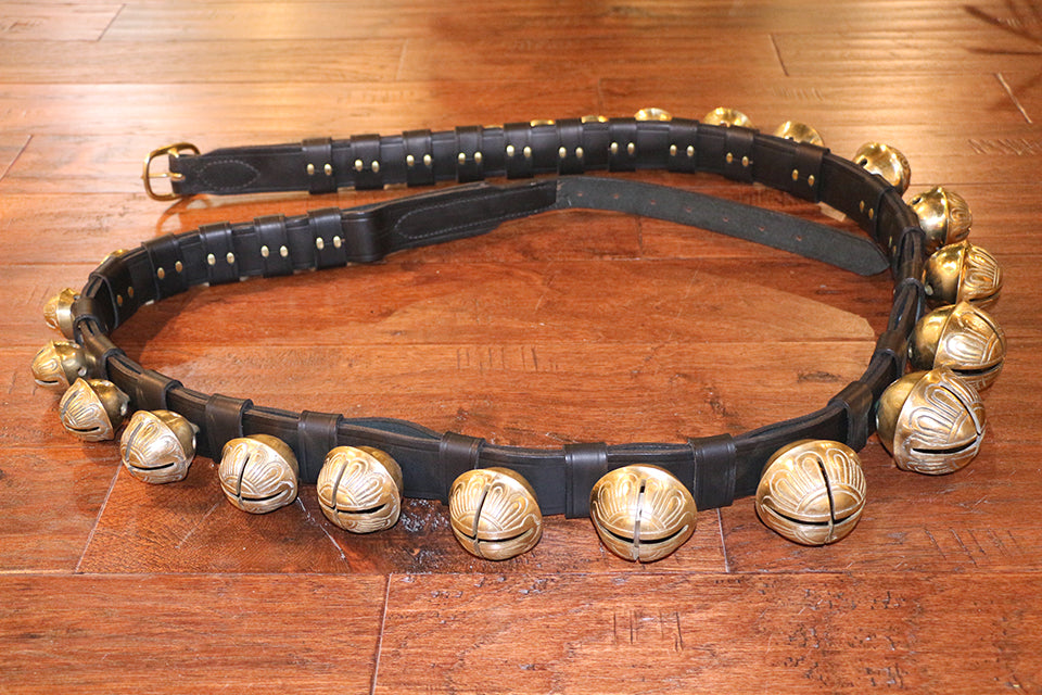 FULL STRAP - #1-#15-#1 Solid Brass Belsnickel Bells - Buckle End